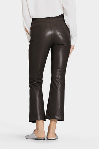 Cambio trousers with elastic waistband and leather effect