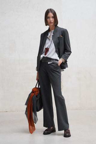 Pearl grey Fermo blouse