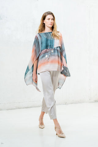 MANGUITO MULTICOLOR VERDE AGUA SALMÓN Y CRUDO