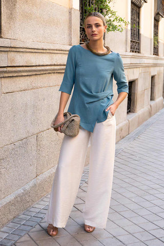 Elini turquoise blouse