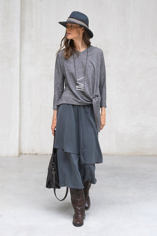 Charcoal grey Chiavari skirt