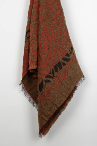 Terracotta and brown Nadira scarf