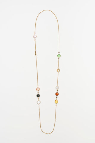 Evanel brass necklace with crystals