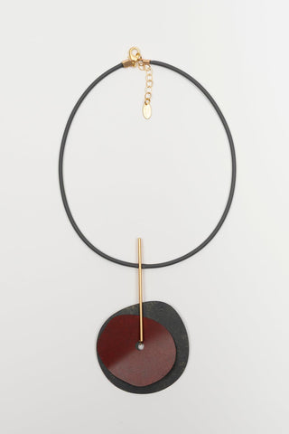 Collar Sendaro burdeos y antracita FL Private Collection
