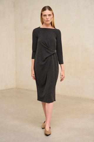 Vestido Belurena gris oscuro