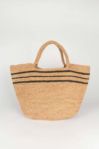 Tárika raffia bag with striped detail