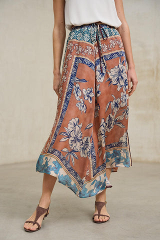 Sinaia copper print skirt