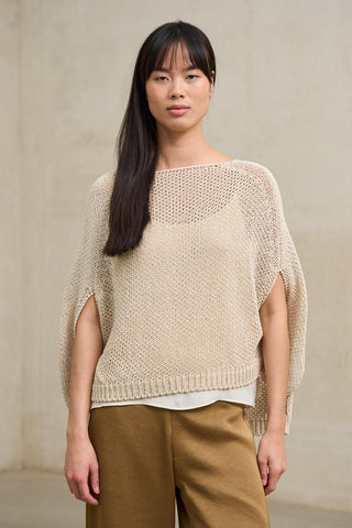 Camisola Calero bege de malha leve