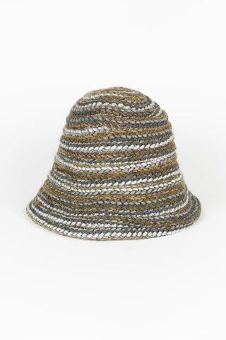 Gorro Taina caqui y gris