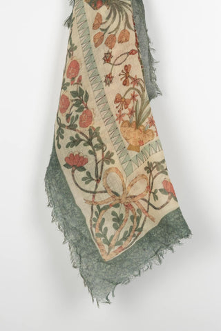 Taira Scarf in earth and green tones