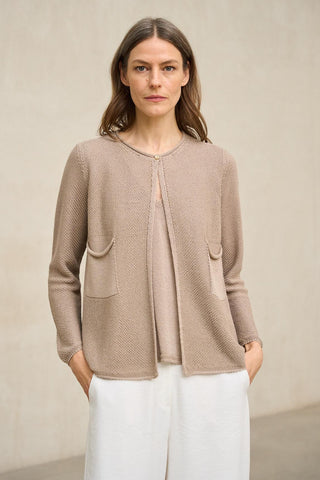 Chaqueta de punto Lierne arena tostado