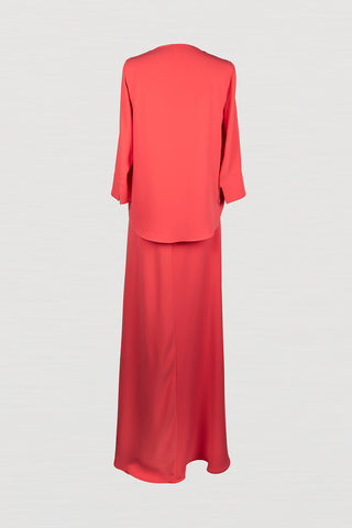 FALDA LARGA FIESTA CORAL