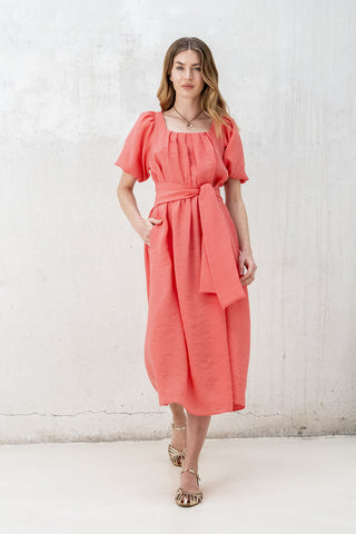 Vestido Guiza coral