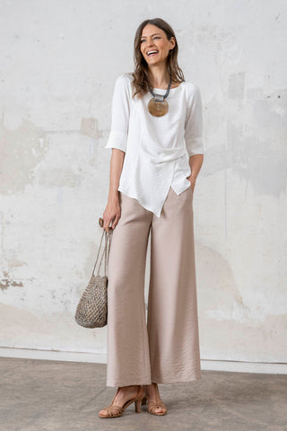 TOP RECOGIDO LATERAL BLANCO