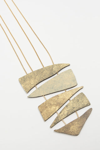 COLLAR FL PRIVATE TRIÁNGULOS TUMBADOS CORDÓN TOPO