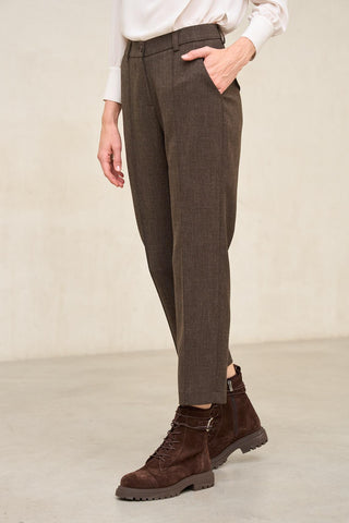 Leto chocolate brown trousers