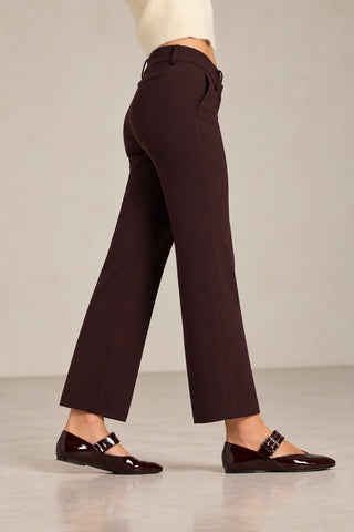 Cambio Aldira burgundy trousers
