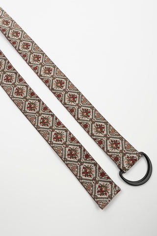 Cinturón Aserin terracota estampado