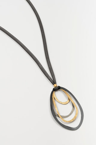 Collar Lousame negro y dorado FL Private Collection