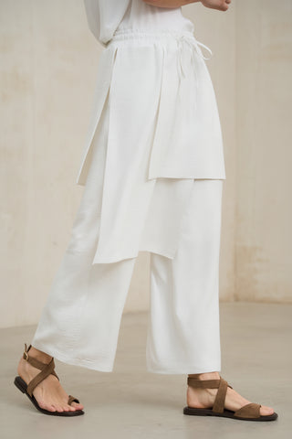 Vion off-white skirt-pants