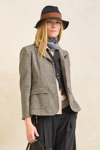 Tazzi grey herringbone jacket