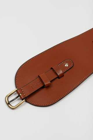 Talía Camel Cognac Leather Sash