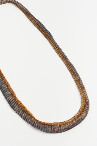 Collar Ciren dorado y gris plomo
