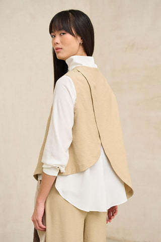 Chaleco Freja beige