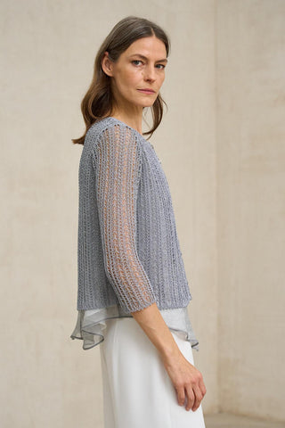 Chaqueta Arelis gris azulado