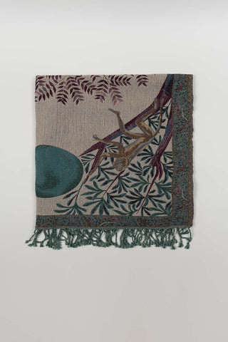 Multicolor cotton and wool Taleva scarf