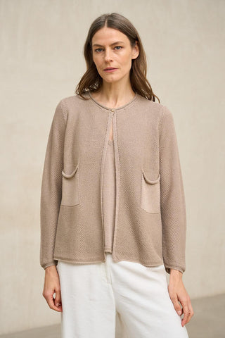 Chaqueta de punto Lierne arena tostado