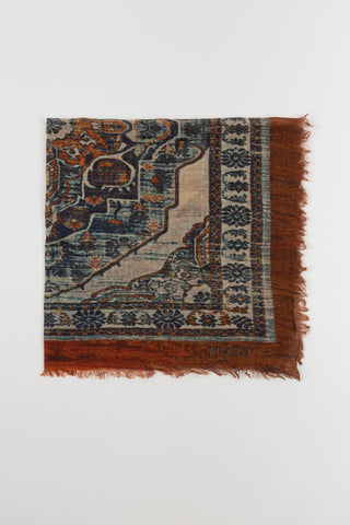 Lenço Taira azul e bordeaux multicolor