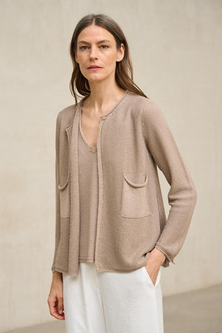 Chaqueta de punto Lierne arena tostado