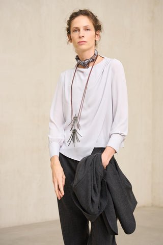 Blusa Fabia cinzento claro