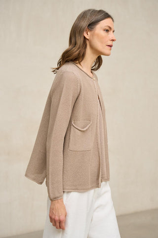 Chaqueta de punto Lierne arena tostado