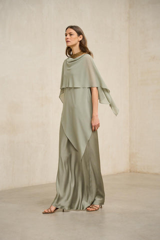 Vestido Kaedryn em verde sálvia