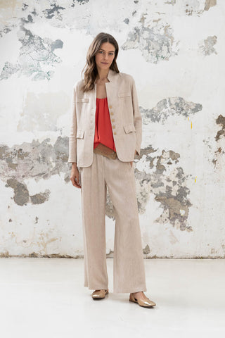 TOP TIRANTE FINO FRUNCE NARANJA