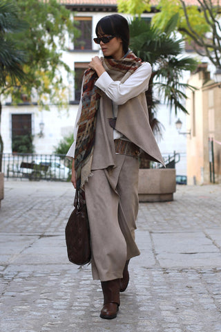Modica taupe skirt-pants